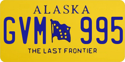 AK license plate GVM995