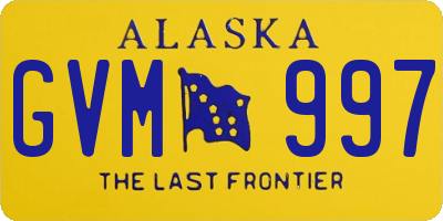 AK license plate GVM997