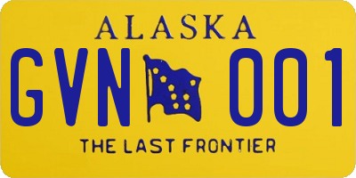 AK license plate GVN001
