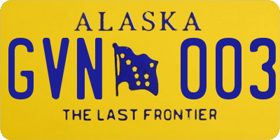 AK license plate GVN003