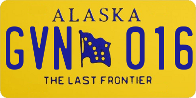 AK license plate GVN016