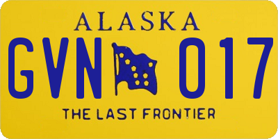 AK license plate GVN017