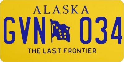 AK license plate GVN034