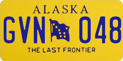 AK license plate GVN048