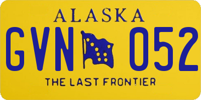 AK license plate GVN052