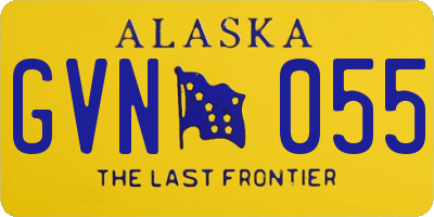 AK license plate GVN055