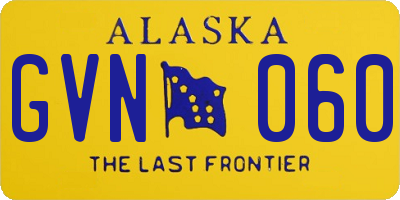AK license plate GVN060