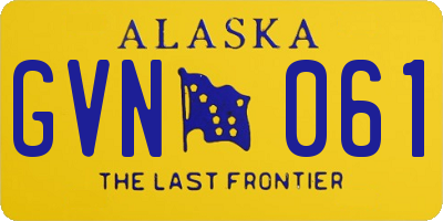 AK license plate GVN061