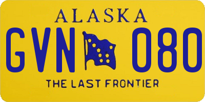AK license plate GVN080