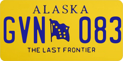 AK license plate GVN083