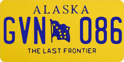 AK license plate GVN086