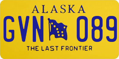 AK license plate GVN089
