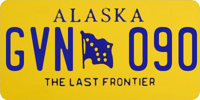 AK license plate GVN090