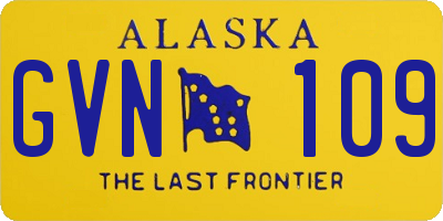 AK license plate GVN109