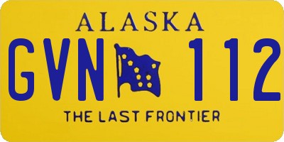 AK license plate GVN112