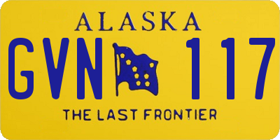AK license plate GVN117