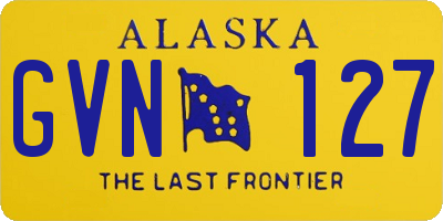 AK license plate GVN127
