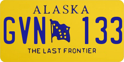 AK license plate GVN133