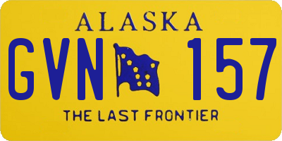 AK license plate GVN157