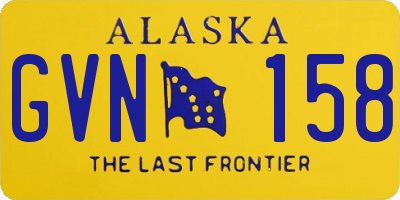 AK license plate GVN158