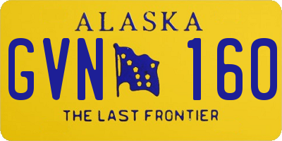 AK license plate GVN160