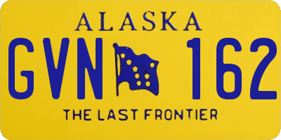 AK license plate GVN162
