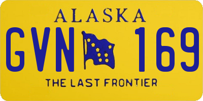 AK license plate GVN169