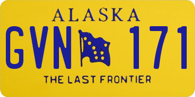 AK license plate GVN171