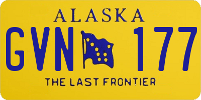 AK license plate GVN177