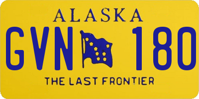 AK license plate GVN180