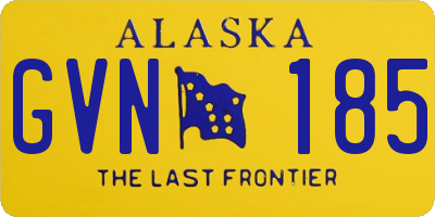 AK license plate GVN185