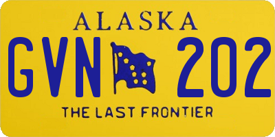 AK license plate GVN202