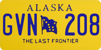 AK license plate GVN208