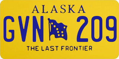 AK license plate GVN209