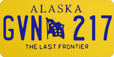 AK license plate GVN217