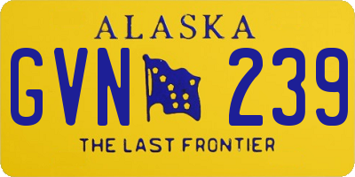 AK license plate GVN239