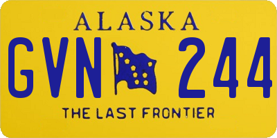 AK license plate GVN244