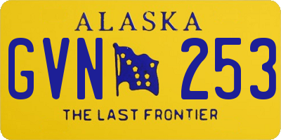 AK license plate GVN253