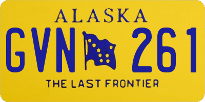 AK license plate GVN261