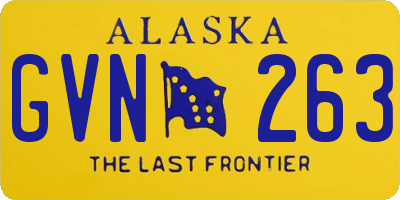 AK license plate GVN263