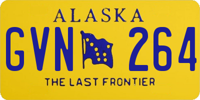 AK license plate GVN264