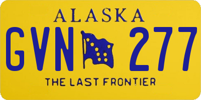 AK license plate GVN277