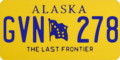 AK license plate GVN278