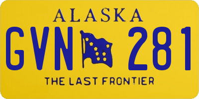 AK license plate GVN281