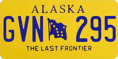 AK license plate GVN295