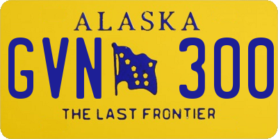 AK license plate GVN300
