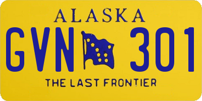 AK license plate GVN301