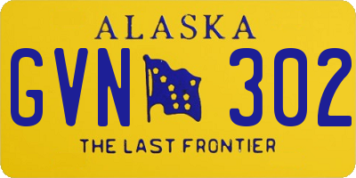 AK license plate GVN302