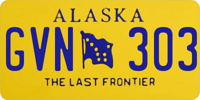 AK license plate GVN303