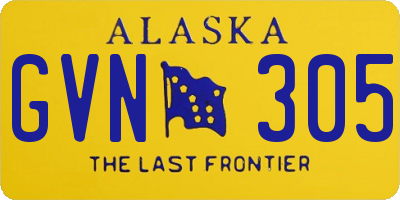 AK license plate GVN305